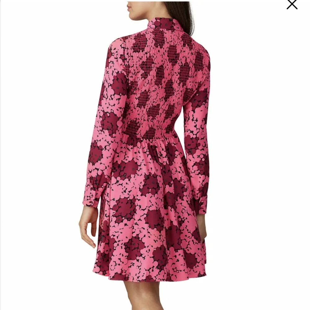 kate spade new york Pink Bubble Dot Smocked Dress